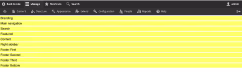 Regions added in info.yml and page.html.twig