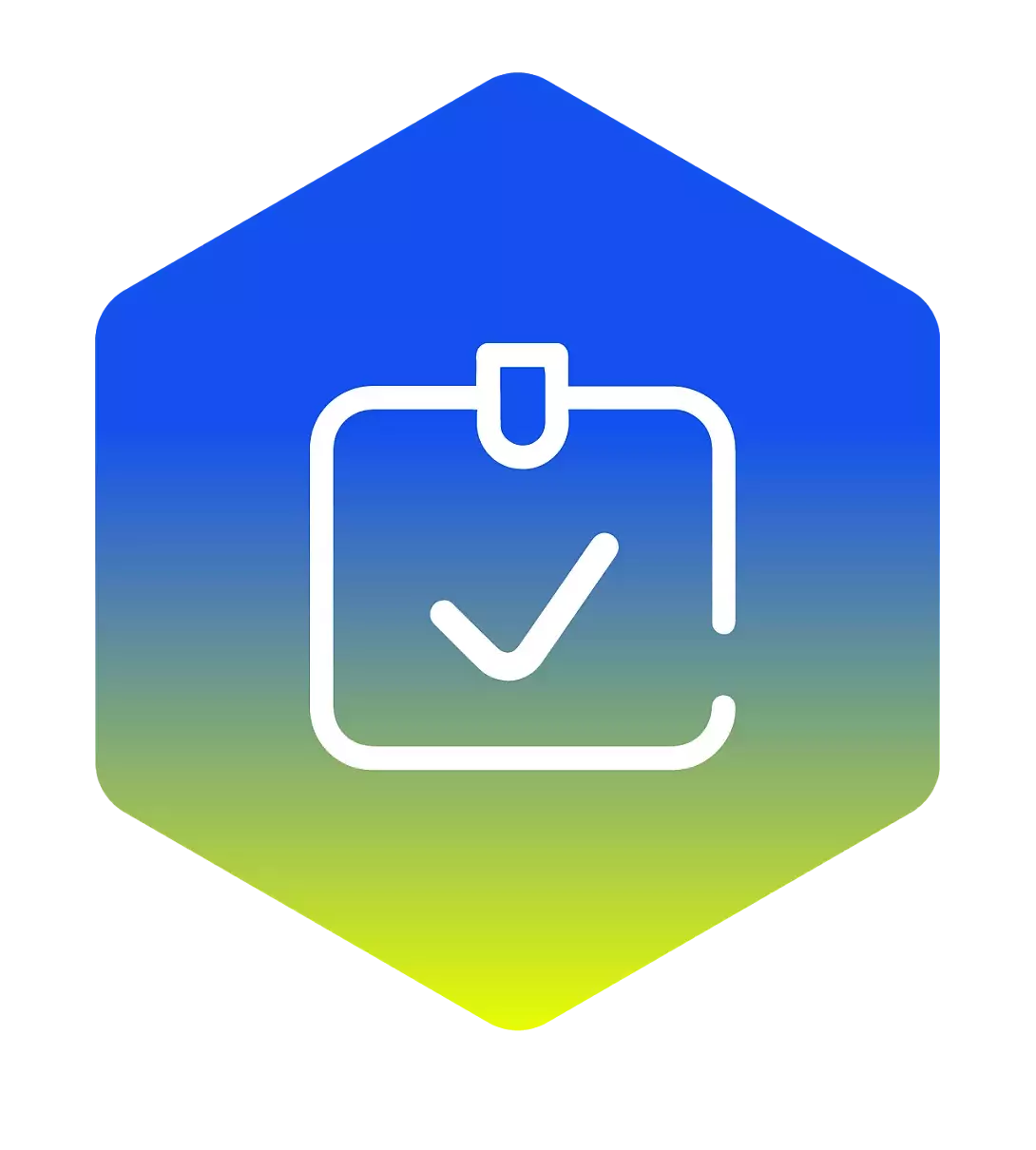 audit icon in an polygon