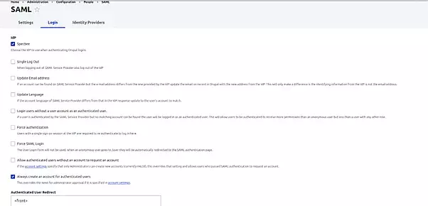 SAMLlogin Idp