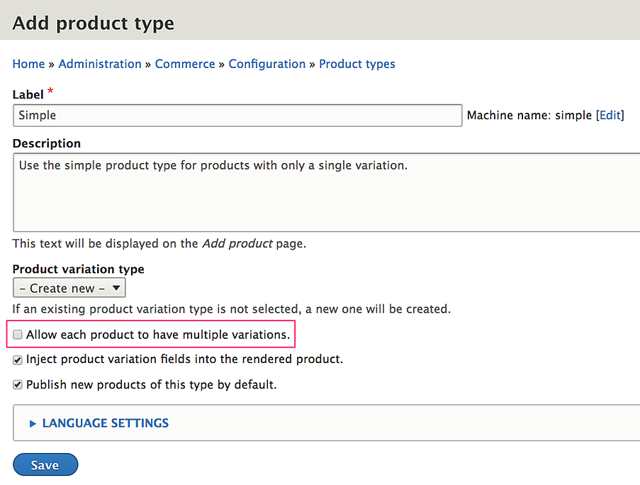 add product type