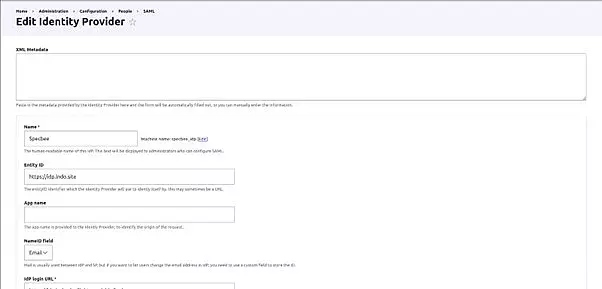 edit identity provider