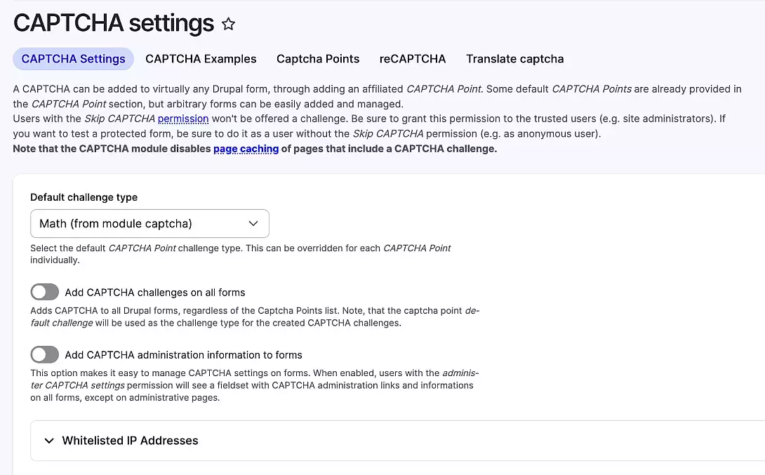 captcha drupal security module