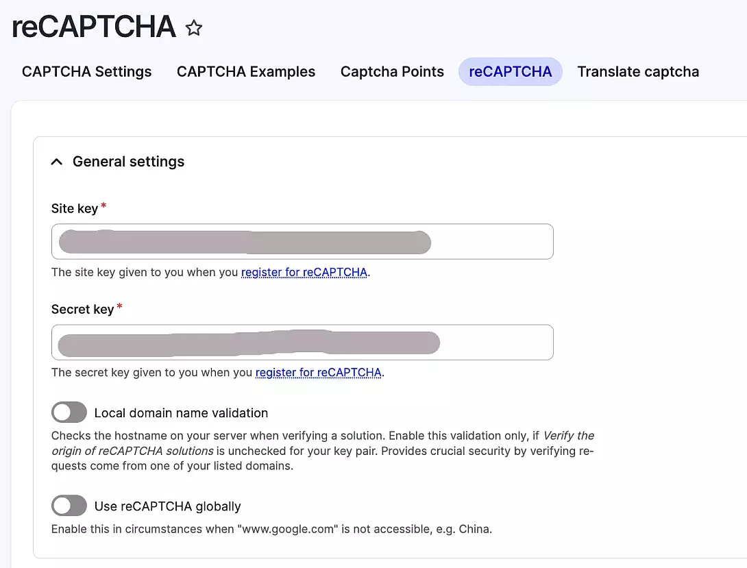 recaptcha drupal security module
