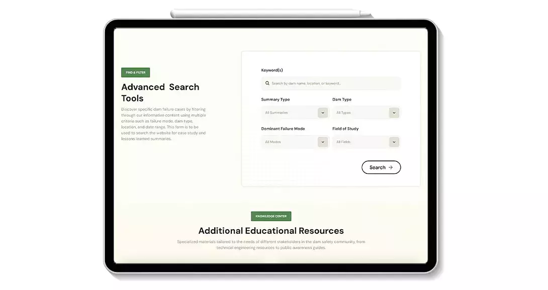 damfailure search features