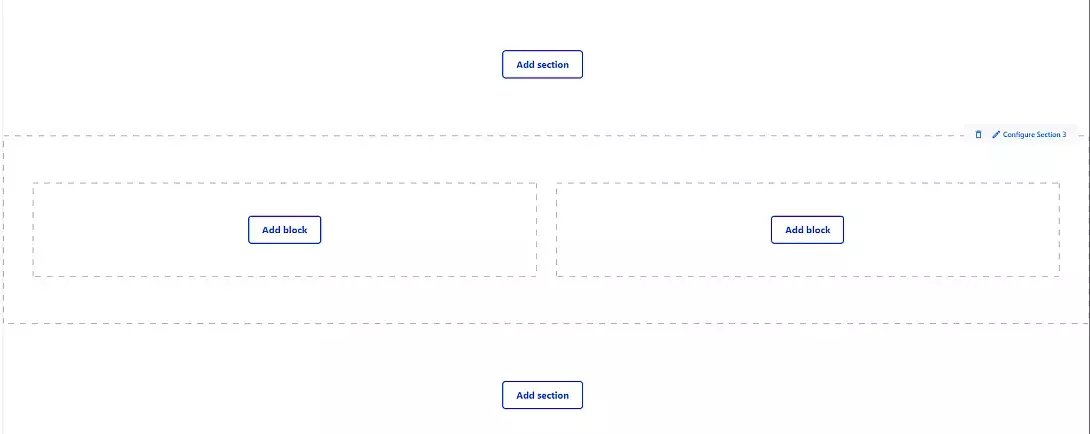 layout builder section