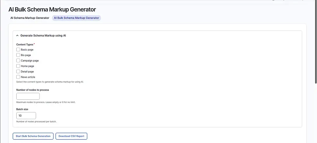 ai bulk schema markup