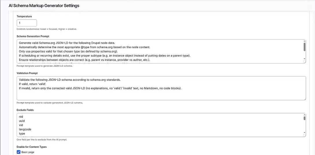 schema generation prompt
