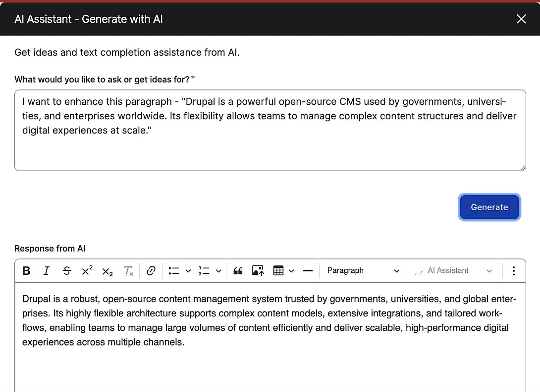 Generate with AI