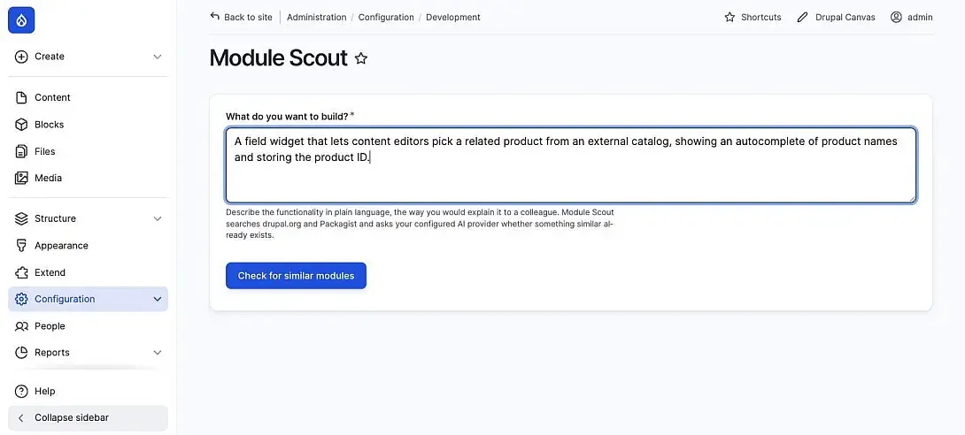 module scout search by keyword